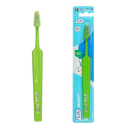 Cepillo de dientes TePe Select, Medio, 1 ud., eficaz para eliminar la placa con cabezal cónico