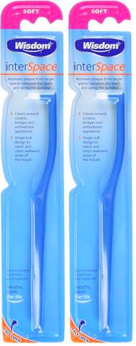 Wisdom InterSpace - Cepillo de dientes suave (pack x 6) (Paquete de 2)