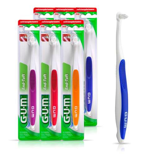 GUM End Tuft Cepillo de dientes - Cabeza extra pequeña para zonas de difícil acceso