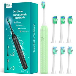 Cepillo de dientes eléctrico para adultos con 6 cabezales de cepillo