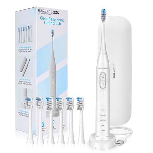 BarberBoss Cepillo dientes eléctrico, 5 modos x 3 intensidades