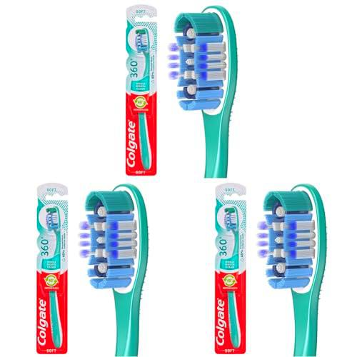 Colgate 360º Cepillo de Dientes, Suave, Multicolor