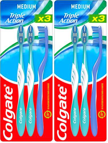 COLGATE - Cepillo de dientes triple acción medio - Limpieza interdental