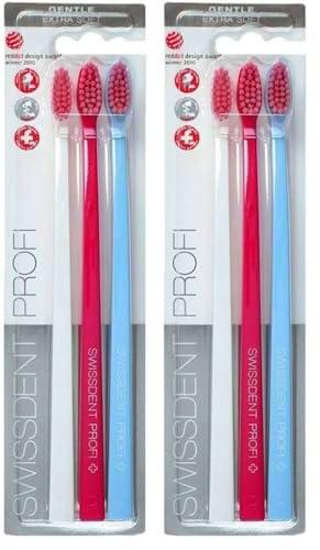Cepillo de dientes suave Swissdent Profi, trio (3 unidades) extrasuave