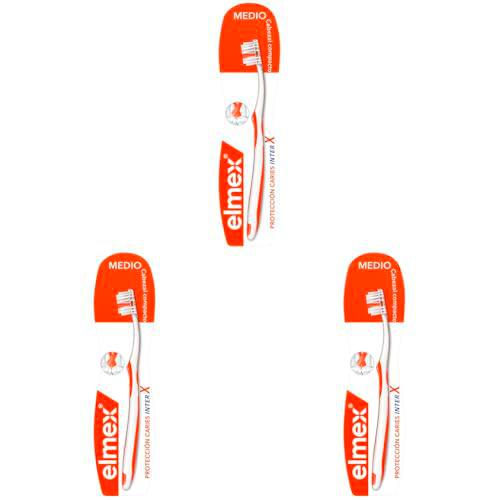 Elmex InterX Protección Caries Cepillo de Dientes Dureza Media