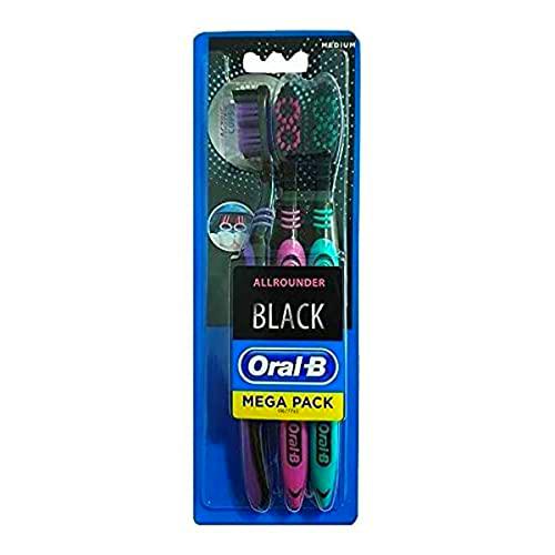 Oral-B Cepillo de dientes manual Allrounder negro, mediano