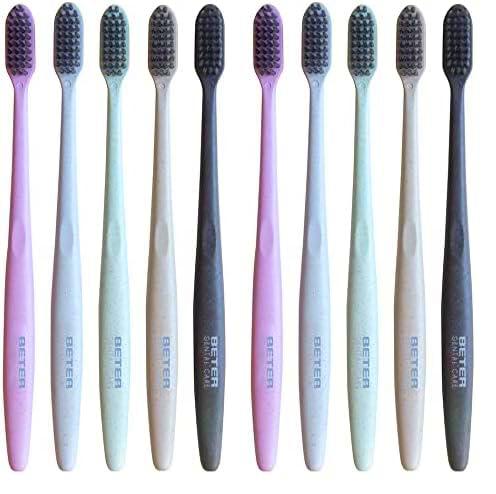 Beter - Cepillos de dientes suave para adultos, filamentos soft con carbón activado