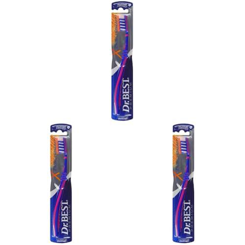 Cepillo de dientes Dr, mejor de x-entre el diente, media (Paquete de 3)