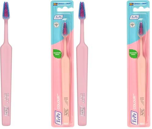 Cepillo de dientes TePe Colour, Suave, rosa claro, 1 ud.