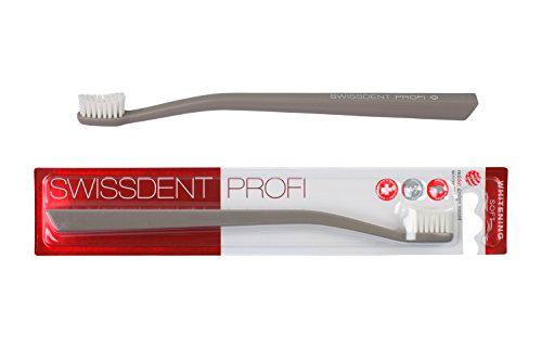 Swiss Dent profesional Whitening Cepillo de dientes, Soft, Gris